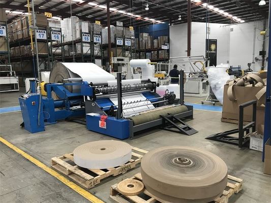 220V 380V 415V Paper Edge Protector Machine 125 - 600gsm Kraft Paper Slitter Rewinder