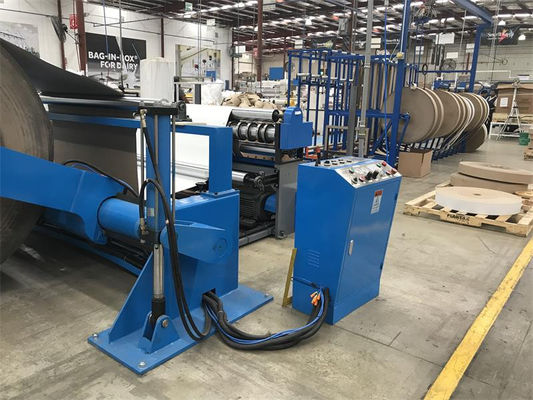 Shaftless Hydraulic Paper Edge Protector Machine / Paper Slitter Rewinder Machine