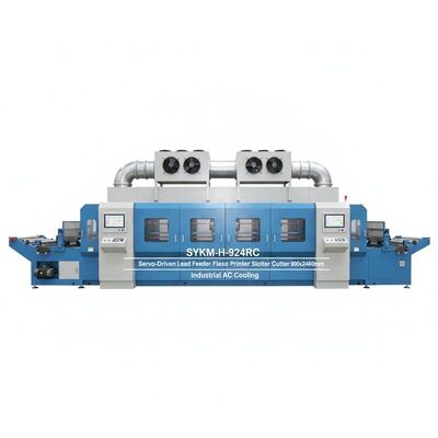 SYKM-H-924RC Servo-Driven Lead Feeder Flexo Printer Slotter Die Cutter 900x2400mm Industrial AC Cooling