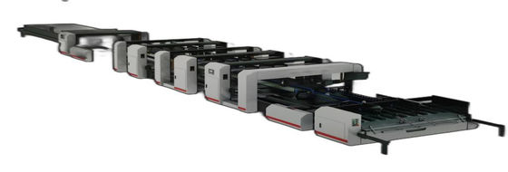 Fully Automatic Folder Gluer Machine 42KW High Speed Folding And Gluing Machine